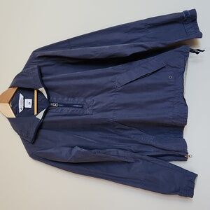 Columbia Jacket, Quarter Zip, Navy, Size M, Light Weight, Kangaroo Pocket